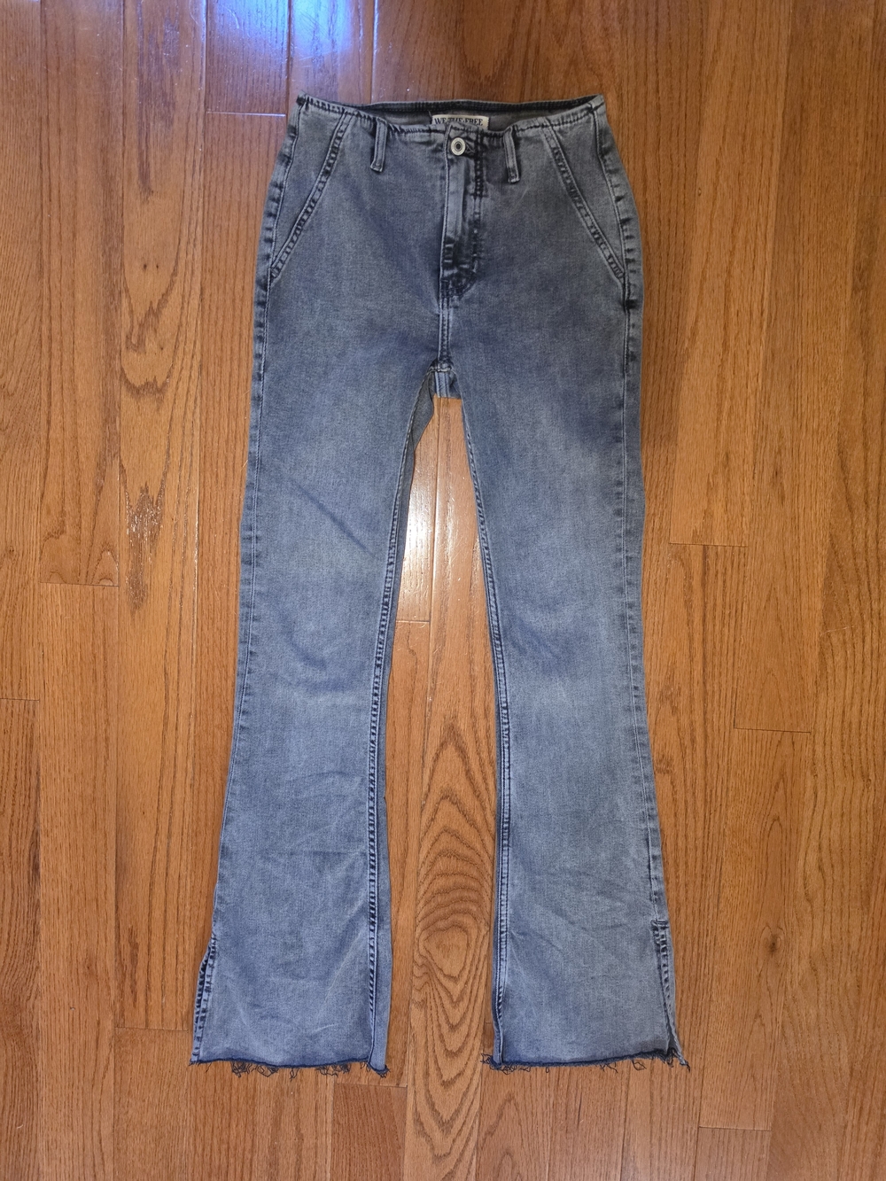 Free People We The Free Faded Gray Denim Flare jeans Size 26